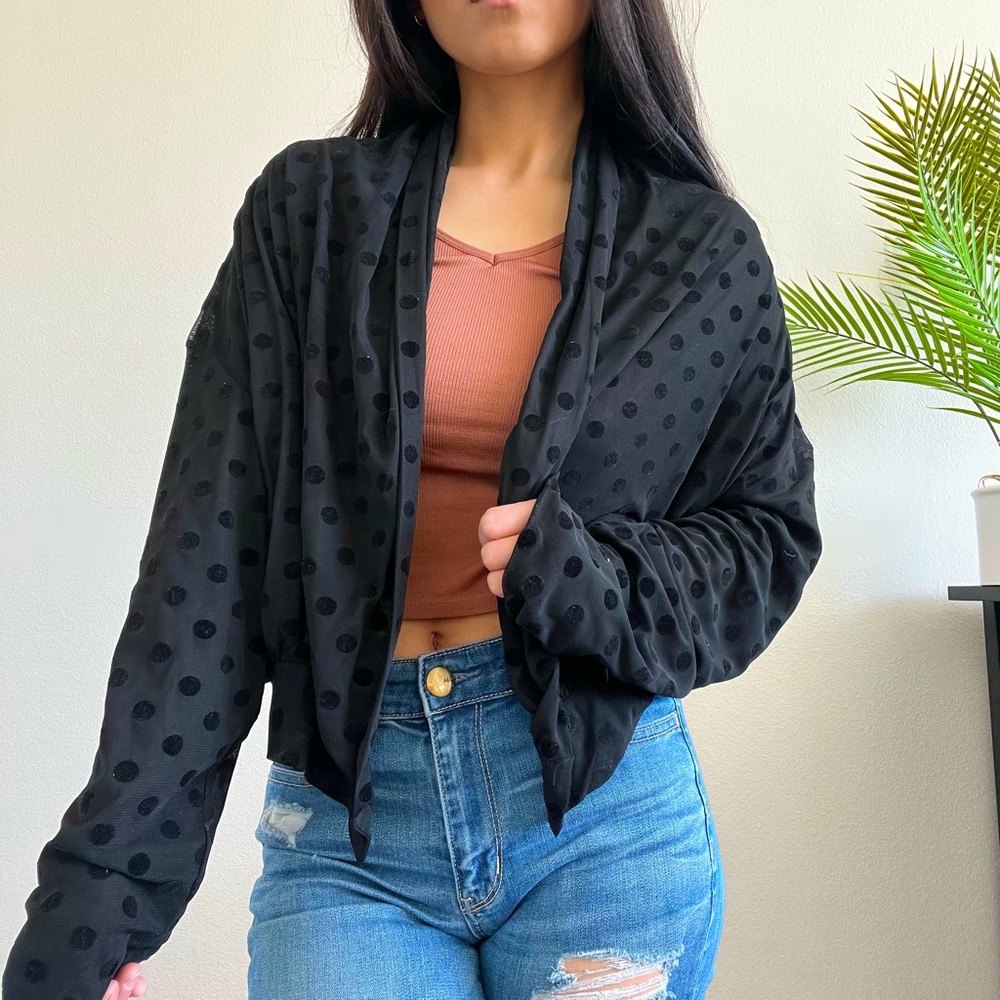 🪩 Anthropologie | Polka Dot Oversized Cardigan 🪩